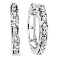 Diamond Earrings in 10K White Gold /FE1110