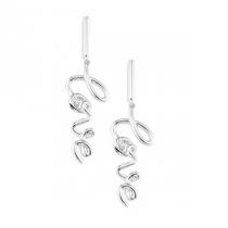 Silver Diamond Earrings / FE1116