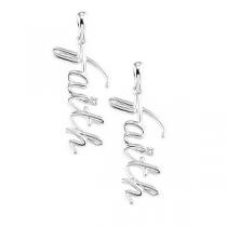 Silver Diamond Earrings / FE1117