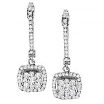1/2 ctw Diamond Earrings in 10K White Gold / FE1145