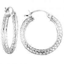 Silver Earrings White/FE1190
