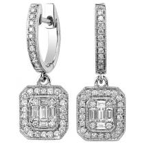 14K Gold Diamond Earrings 3/4 ctw/FE4113