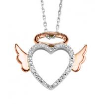 Silver Diamond Angel Pendant/FP1289