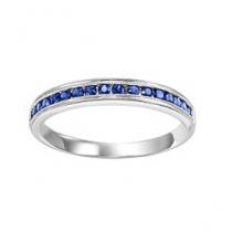 Sapphire & Diamond Ring in 14K White Gold / FR1078