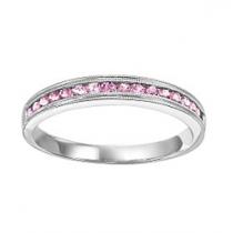 Pink Tourmaline Ring in 14K White Gold / FR1241