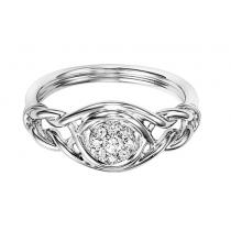 Silver Diamond Ring / FR1249