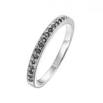 Black Diamond Ring in 14K White Gold / FR1311