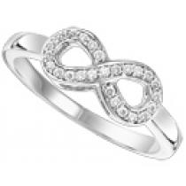 White Gold  Diamond Infinity Ring 1/3 ctw :  FR1391