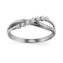 Silver Diamond Ring 1/10 ctw / FR4059