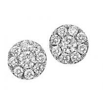 1 ctw Diamond Earrings in 14K White Gold / HDER083BW