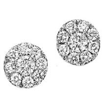 1/4 ctw Diamond Earrings in 14K White Gold /HDER088BW