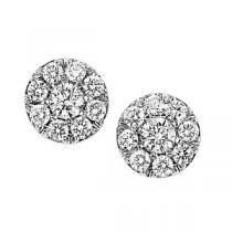 1 1/2 ctw Ideal Cut Diamond Earrings in 14K White Gold / HDER090ID