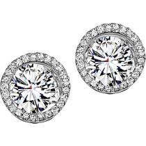 Diamond Earring Jackets in 14K White Gold /HDER110
