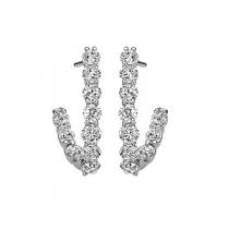 1 ctw Ideal Cut Diamond Earrings in 14K White Gold / HDER121ID