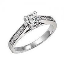 1/5 ctw Diamond Engagement Ring in 14K White Gold  /HDR1344