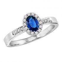 Sapphire & Diamond  Ring set in 14K Gold