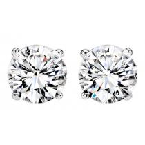 1 1/2 ctw Diamond Solitaire Earrings in 14K White Gold / SE6140LW