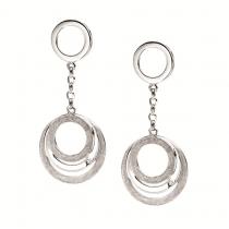 Silver Earring with diamond accent : SER3011