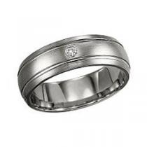 Men's Diamond Ring in Titanium/TI1016