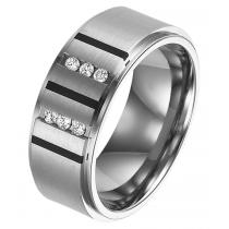 Men's 1/7 ctw Diamond Ring in Titanium/TI1037