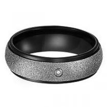 Men's Diamond Ring in Diamond Cut Stainless Steel/TS1031