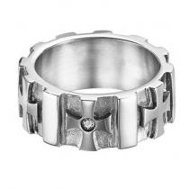 Men's Diamond Ring in Stainless Steel/TS1034