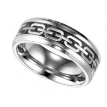 Men's Ring in Stainless Steel and Carbon Fiber/TS1046