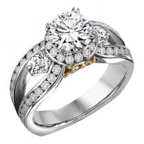 1.00 ctw Diamond Engagement Ring in 14K White Gold