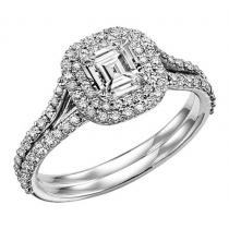 3/4 ctw  Diamond Engagement Ring in 14K White Gold