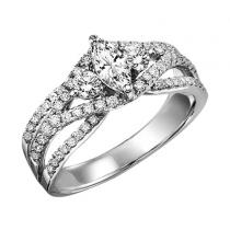 2/3 ctw Diamond Engagement Ring in 14K White Gold