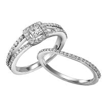 3/8 ctw Diamond Engagement Ring in 14K White Gold/WB5632E