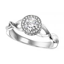 14K White Gold  Diamond Engagement Ring 1/8 ctw : WB5746E
