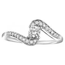 1/4 ctw Diamond Engagement Ring in 14K White Gold/WB5755E
