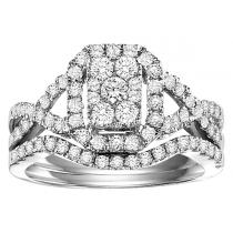 1 ctw Diamond Bridal Set in 14K White Gold/WB5760E
