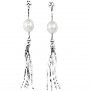 Freshwater Pearl Earrings in Sterling Silver / 1186SEO1