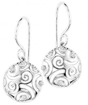Silver Diamond Earrings / SER2039