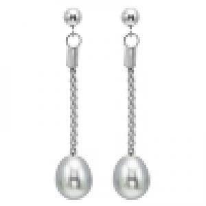 Silver F/W Pearl Earrings/153E05G