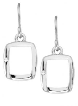 Silver Diamond Earrings / SER2003