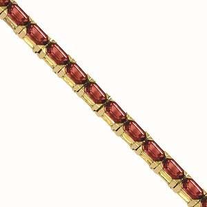 14K Gold Garnet Bracelet / B230YG