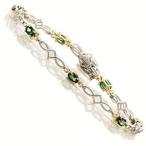 Gold Diamond & Emerald Bracelet:EB731YEC