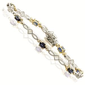 Gold Diamond & Sapphire Bracelet:EB731YSC