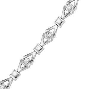Silver  Diamond Bracelet / FB1024
