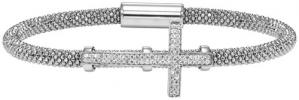 Silver Cross Bracelet White/FB1083
