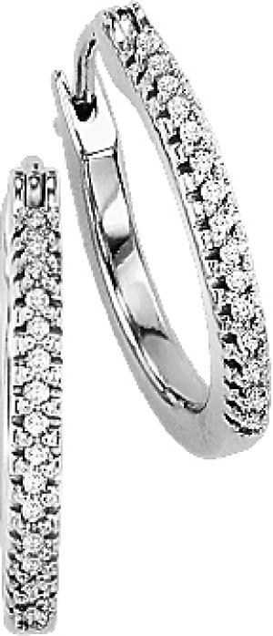 Silver Diamond Earrings /FE1017
