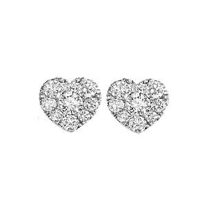 1/2 ctw Diamond Earrings in 14K White Gold /FE1098AW