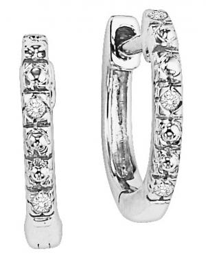Diamond Earrings in 10K White Gold /FE1108
