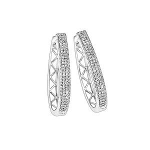 1/4 ctw Diamond Earrings in Sterling Silver / FE1125
