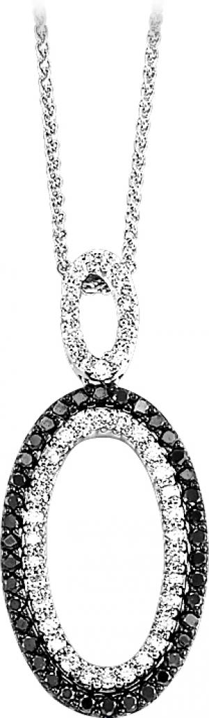 Black & White Diamond Pendant 3/8 ctw:FP1119 