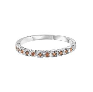 Brown Diamond Ring in 14K White Gold / Fr1312