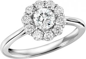 *Diamond Ring 1ctw with simply the best Ideal Cut diamonds:FR4066ID